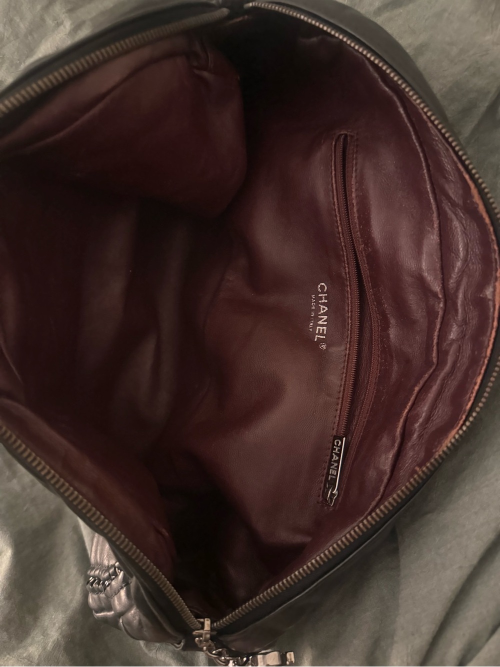 CHANEL Black Quilted Calfskin Leather East West Bowler Bag with Chain-Strap - Picture 12 of 13